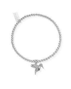 ChloBo Silver Cute Charm Humming Bird Bracelet SBCC670
