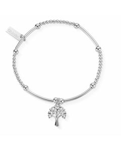 ChloBo Silver Cute Mini Heart Tree Of Life Bracelet SBCM690