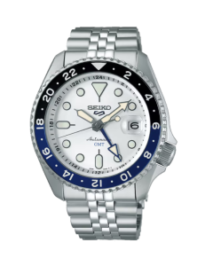 Seiko Gents 5 Sports SKX GMT Sky Blue, Silver Cloud watch