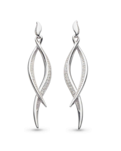 Kit Heath Entwine Twine Twist Pavé Drop Earrings