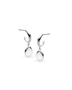 Kit Heath Coast Pebbles Semi Hoop Stud Drop Earrings