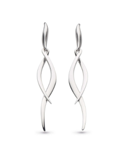 Kit Heath Silver Entwine Twine Twist Drop Earrings