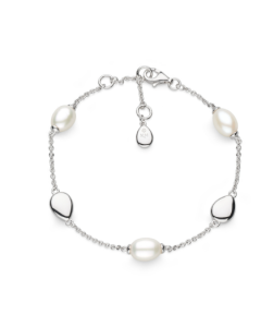 Kit Heath Silver Coast Pebble Pearl Bracelet