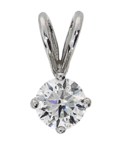 18ct White Gold 0.50ct 4 claw diamond pendant
