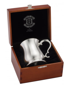 Royal Selangor Pewter 1 Pint Brushed Finish Pewter Tankard Bell in Wooden Box