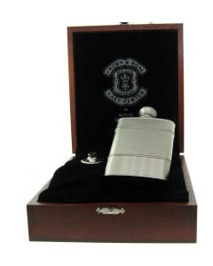 Royal Selangor - Crown & Rose, Pewter 9.5cl Hip Flask Medium