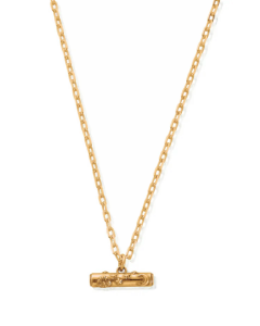 Chlobo Gold Plated Light Anchor Chain Solstice T-Bar Necklace