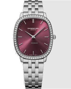 Raymond Weil Toccata Heritage Quartz Burgundy Diamond 5280-STS-45001