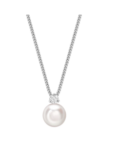 18ct Akoya Pearl and Diamond Pendant and Chain