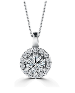 18ct White Gold Diamond pendant and chain