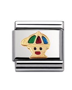 Nomination Classic 18K Gold Red, Green And Blue Enamel Little Boy Charm
