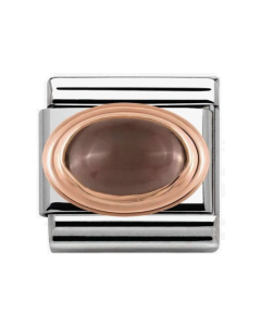Nomination Classic Rose Gold Smoky Quartz Charm