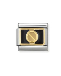Nomination Classic Enamel and Gold Black Screw link
