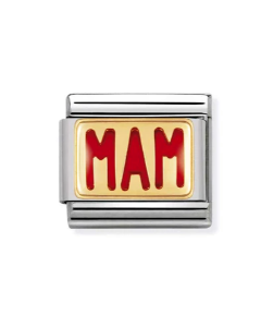 Nomination Gold Red enamel Mam classic charm