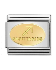 Nomination Classic Gold Zodiac Oval Sagittarius Charm