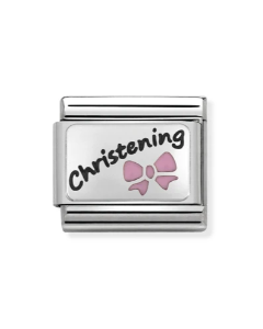 Nomination Pink Christening charm link