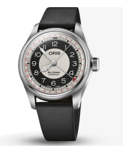 Oris Mens Big Crown 'Bullseye' Pointer Date Black Leather Strap Watch