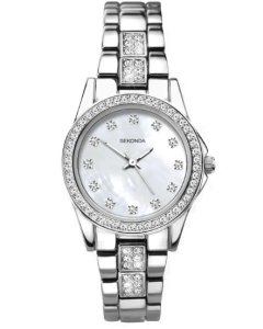 Sekonda Day To Night Ladies Watch Silver Case & Alloy Bracelet with White Dial