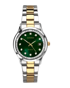 Sekonda Catherine Ladies Watch Silver Case & Stainless Steel Bracelet with Green Dial