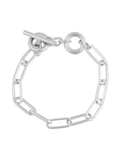 Silver Chunky T-Bar Bracelet