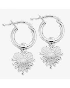 ChloBo Glowing Beauty Silver Small Hoop Earrings SEH3196