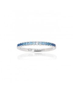 Sif Jakobs Blue and White Zirconia Ellera Ring SJ-R2869-GBL-54