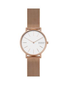 Skagen Ladies Signature Rose-Tone Steel Mesh Watch SKW2784