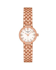 Tissot Lovely Round Ladies Rose Gold PVD Bracelet Watch