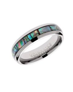 Unique & Co Tungsten Abalone Ring TUR-99 Size 66