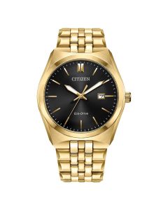 Citizen Mens Gold Plated Eco-Drive Watch