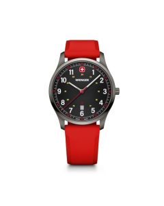Wenger Mens City Sport With Black Dial and Red Strap 