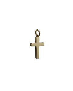 9ct Gold 20x13mm Plain Solid Block Cross
