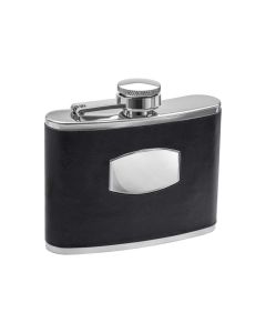 Fred Bennett Leather and Stainless Steel Hip Flask