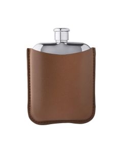 Fred Bennett Hip Flask with Leather Sleeve