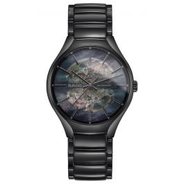 Rado Mens True Automatic Open Heart Matt Black Ceramic Bracelet Watch R27101902