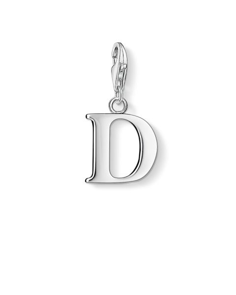 Thomas Sabo 925 Sterling Silver Women Charm Pendant Letter D 0178-001-12
