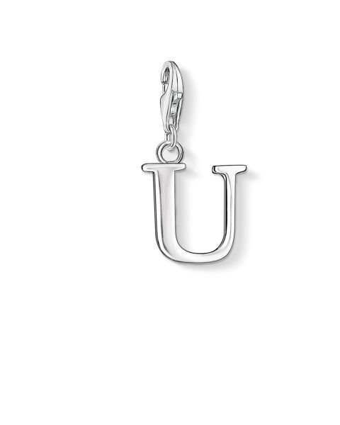 Thomas Sabo Women-Charm Pendant Letter U Charm Club 925 Sterling Silver 0195-001-12