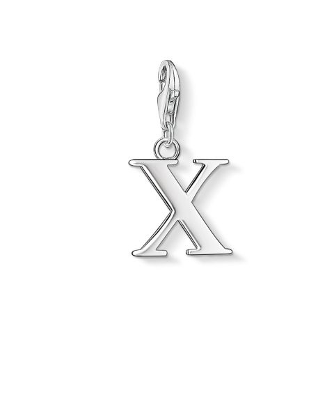 Thomas Sabo Women-Charm Pendant Letter X Charm Club 925 Sterling Silver 0198-001-12