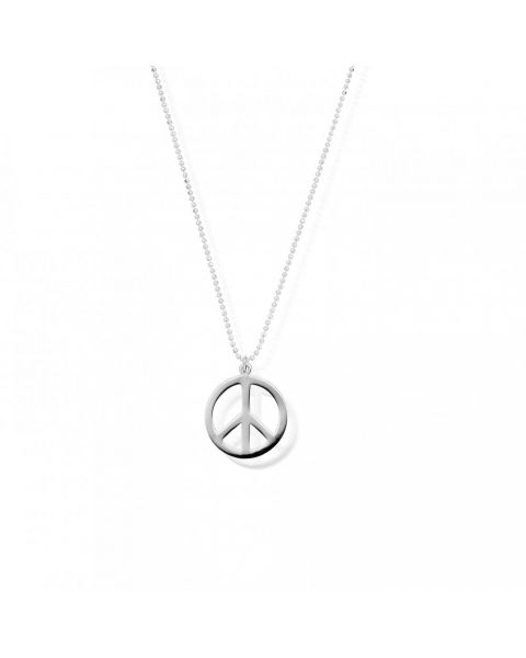 ChloBo Silver Diamond Cut Chain with Peace Pendant SCDC2111