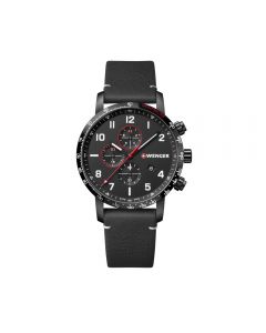 Wenger Attitude Vertical Chrono Watch with Black Strap