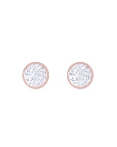 Coeur De Lion Rose Gold Plated Clear Crystal Earrings 0218/21-1800