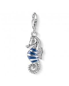 Thomas Sabo Silver Blue Stripe Seahorse 1045-007-1