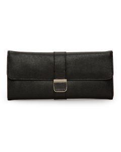 Wolf Leather Palermo Jewellery Roll Black Anthracite 213402