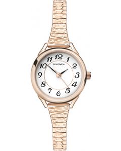 Sekonda Ladies Watch Rose Gold Case & Stainless Steel Bracelet with White Dial 2639