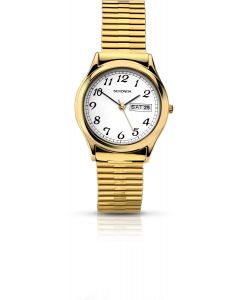Sekonda Mens Classic Gold Plated Expandable Bracelet Watch 3924