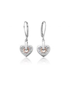 Clogau Cariad Sparkle Heart Earrings 3SCCE01