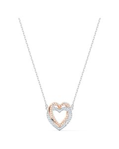 Swarovski Infinity Heart Two Colour White Crystal Necklace 5518868