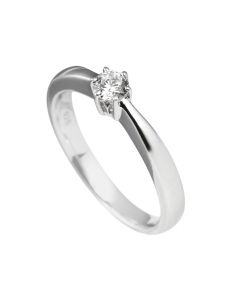 Diamonfire Silver Round Clear Cz Solitaire Ring 61-1484-1-082/17