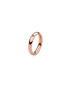 Qudo Rose Gold Plated Famosa Small 16.5mm Ring