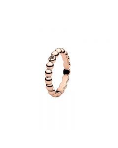 Qudo Steel Veroli Rose Gold Ring - 628168